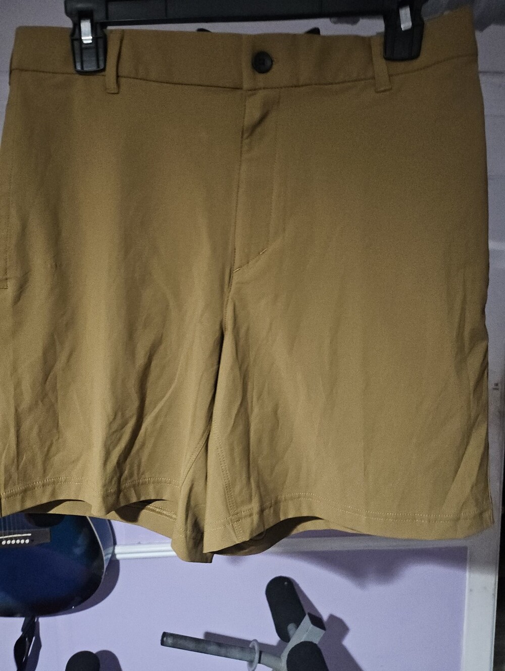 Men's Flat Front Casual Shorts - Tan